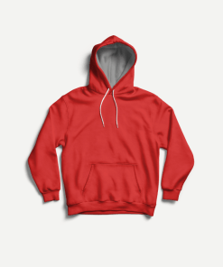 Popover Heavyweight Hooded Sweatshirt in Red